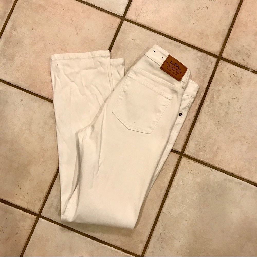 Lauren Ralph Lauren Straight Leg White Jeans 10